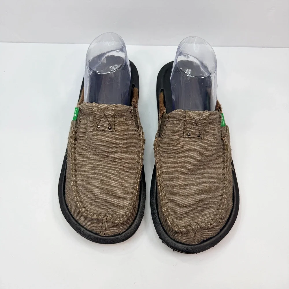 Sanuk Men Size 8 You Got My Back II Sandals Slip On Loafer Canvas Casual Beach